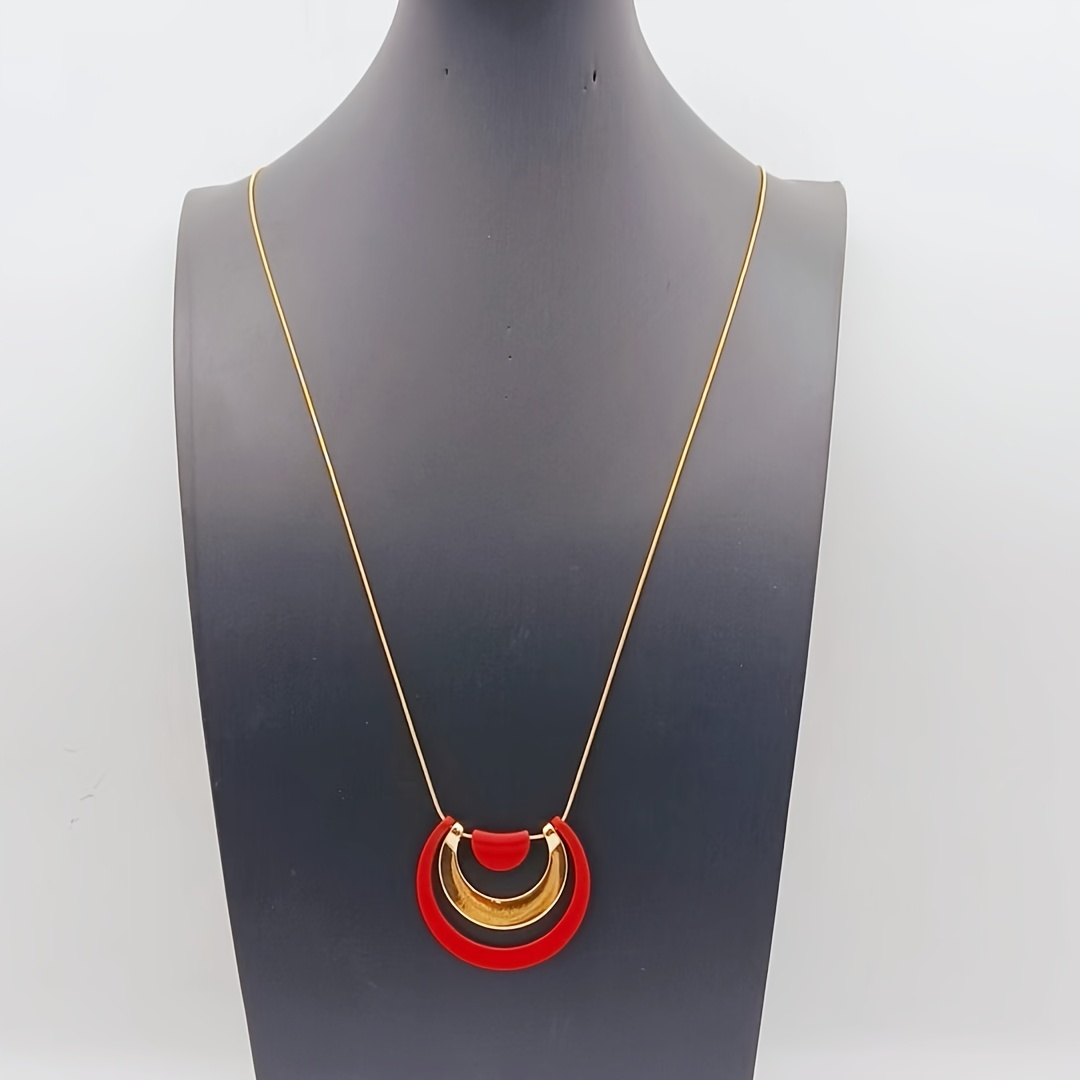 U-Shaped Necklace, Vintage Geometric Minimalist Design